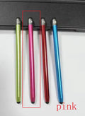 Universal two-in-one metal touch screen stylus pen for mobile phones and tablets in various colours.