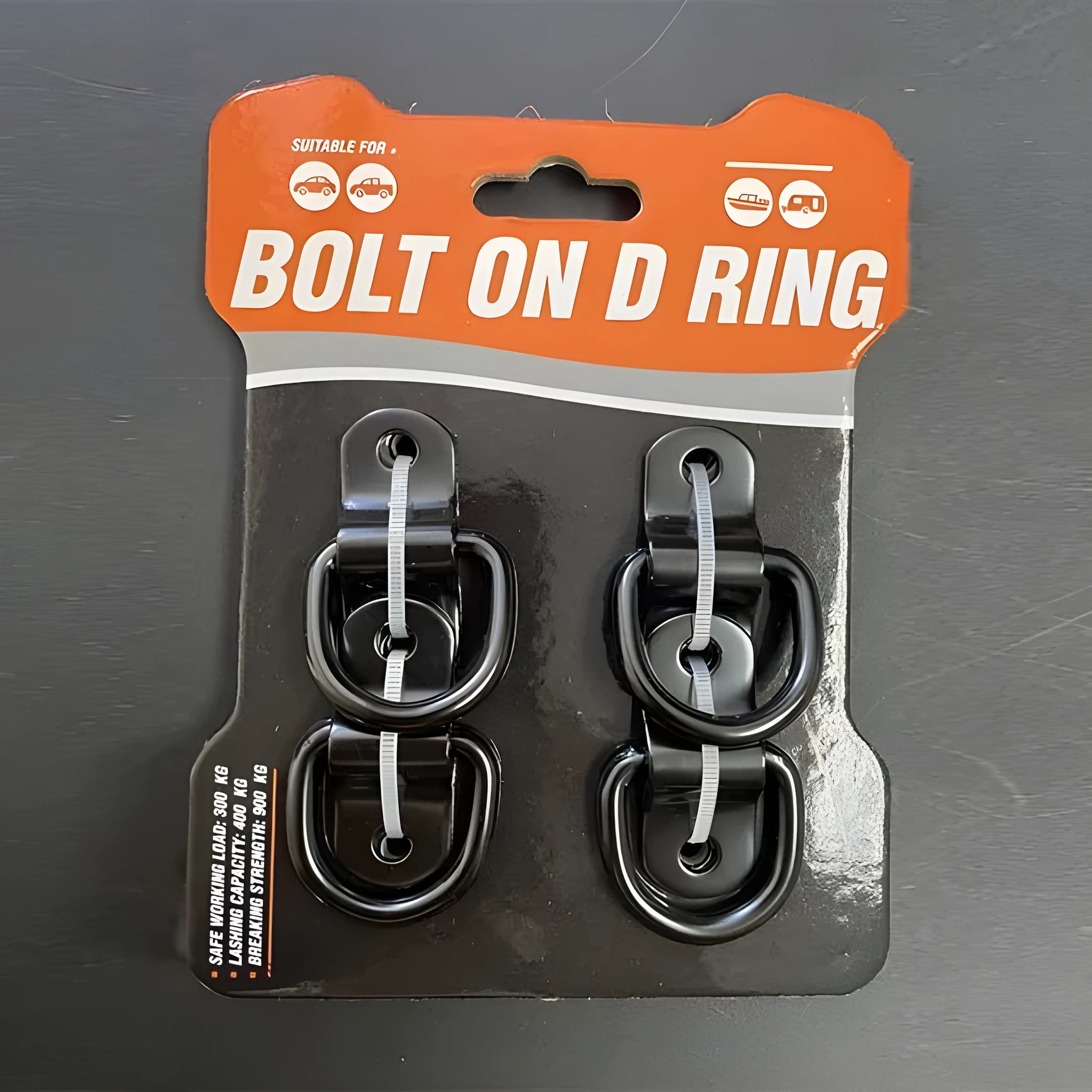 Galvanised carbon steel floor hook with pull ring for truck cargo security in black colour