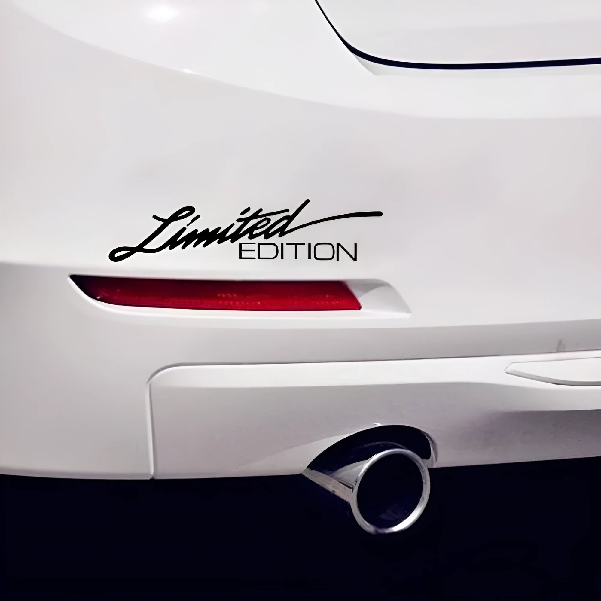 Reflective British style bumper sticker measuring 16cm by 3.8cm in plastic material