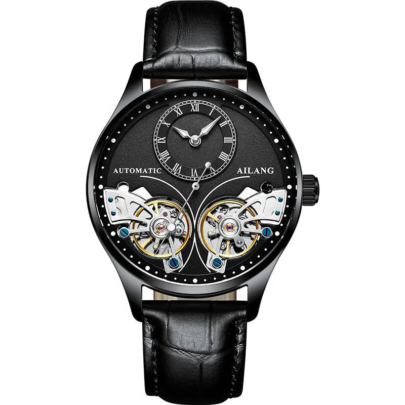 Seiko automatic men's watch with tourbillon and moon phase on titanium case