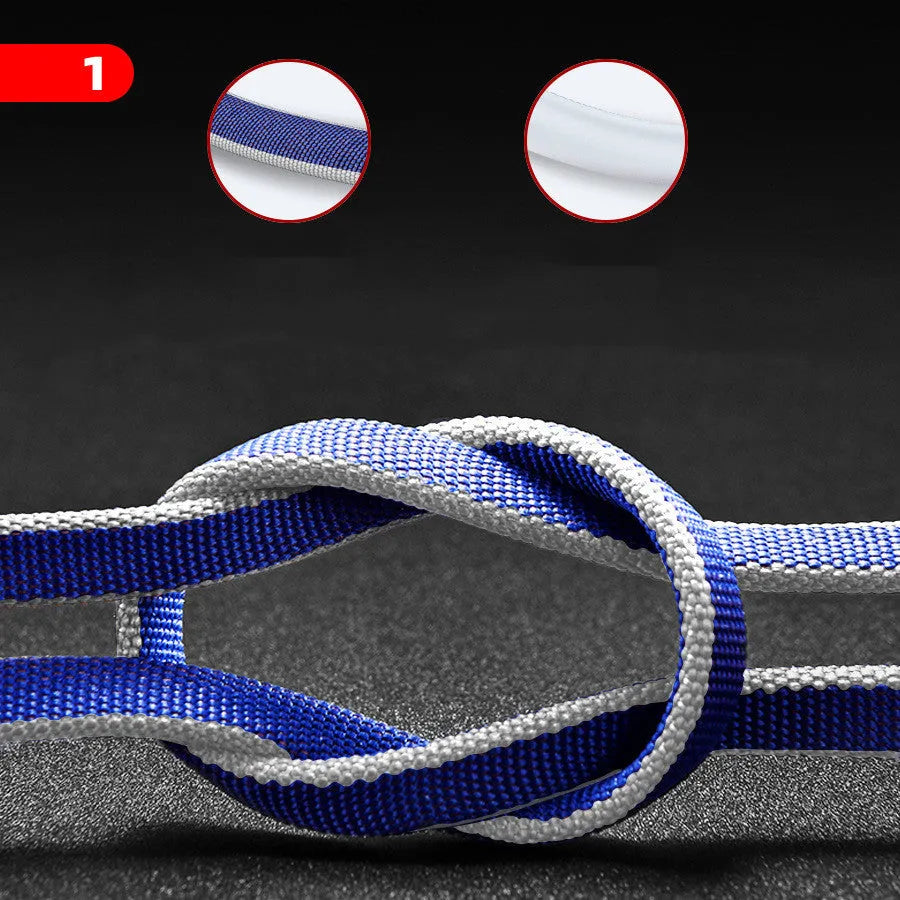 Blue denim braided Type-C data cable 1m length with QC3.0 fast charging support