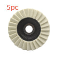 Flat wool flap disc polishing wheel for angle grinder with net cover