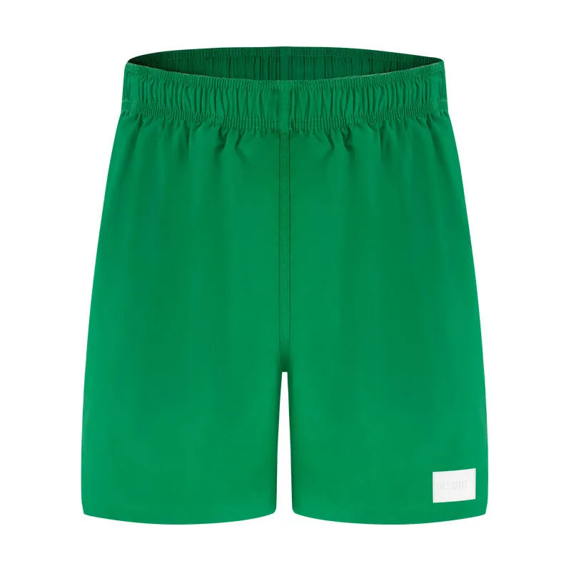 Men's quick-drying nylon casual shorts in straight leg design available in multiple colours