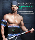 Display screen fitness belt for waist and abdomen reduction measuring 120x17.7cm with host unit and USB cable