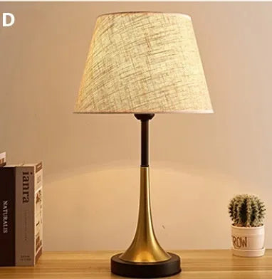 Retro alloy metal table lamp with LED bulb in a choice of waist-button or speaker-style designs.