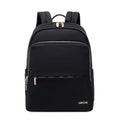 Oxford cloth women's backpack in black or purplish grey with large capacity and anti-theft features