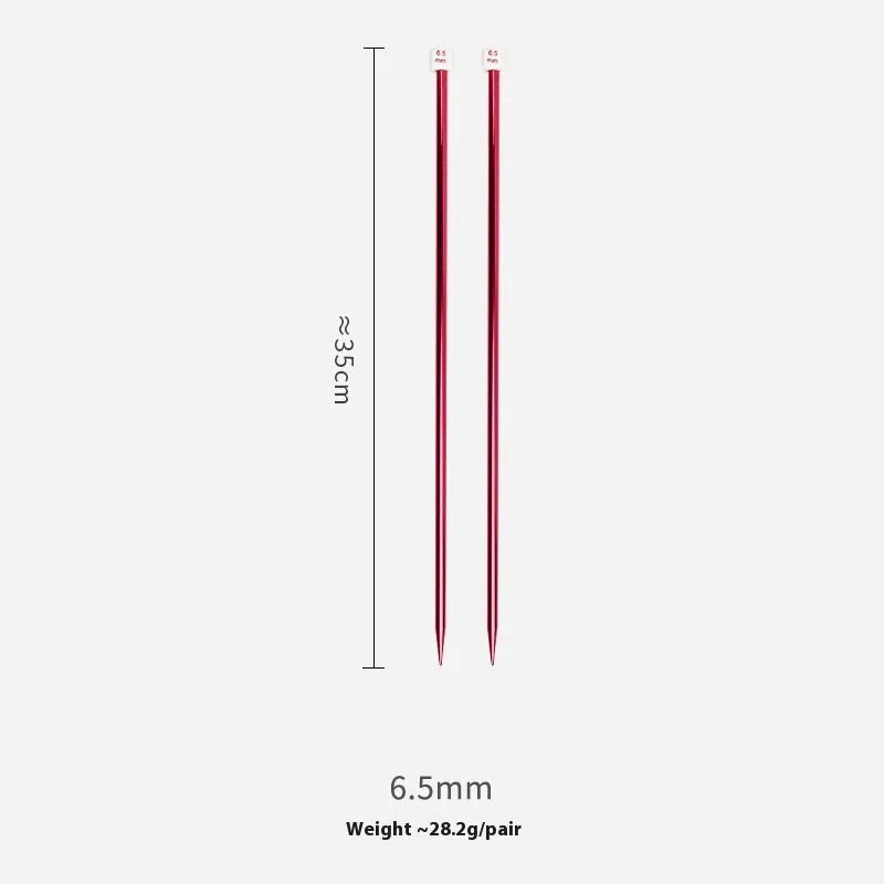 Set of lengthened crochet hooks in various sizes from 2.0mm to 10.0mm, each with a protective end cap.