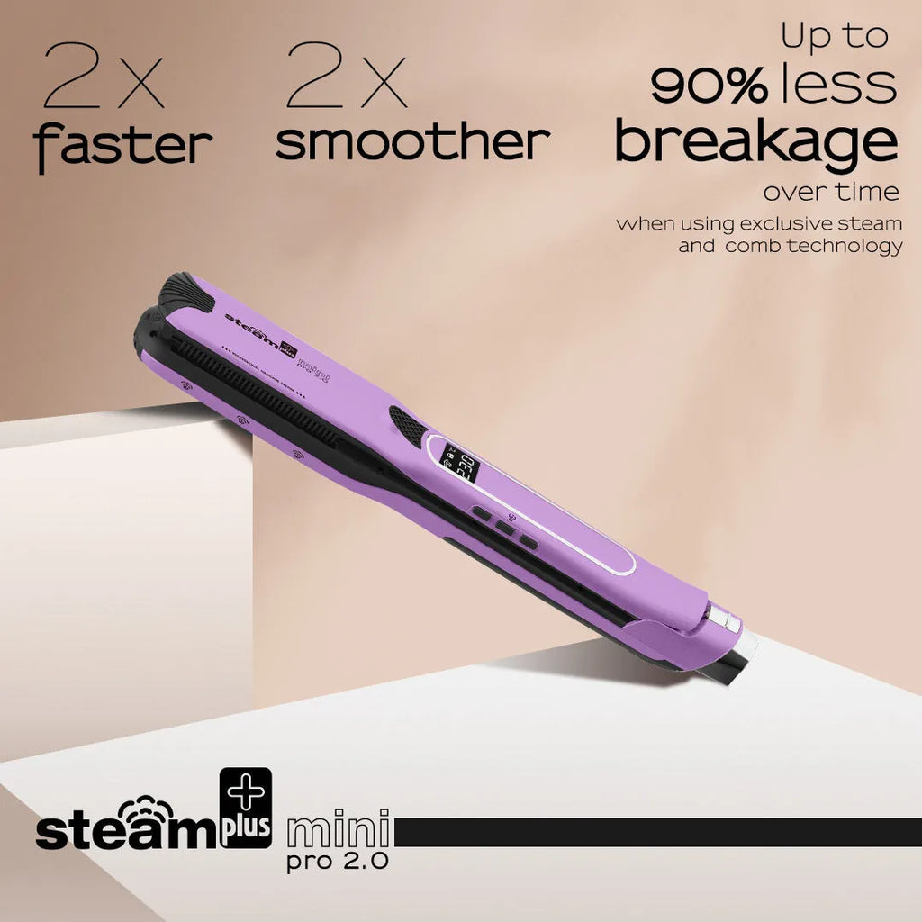 Mini steam splint spray hair straightener in champagne, purple, or rose red colour