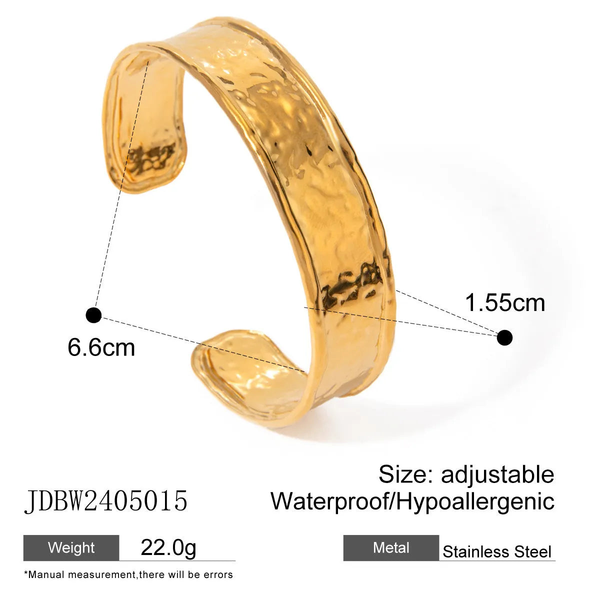 Stainless steel adjustable ring featuring a wings design with an electroplated finish.