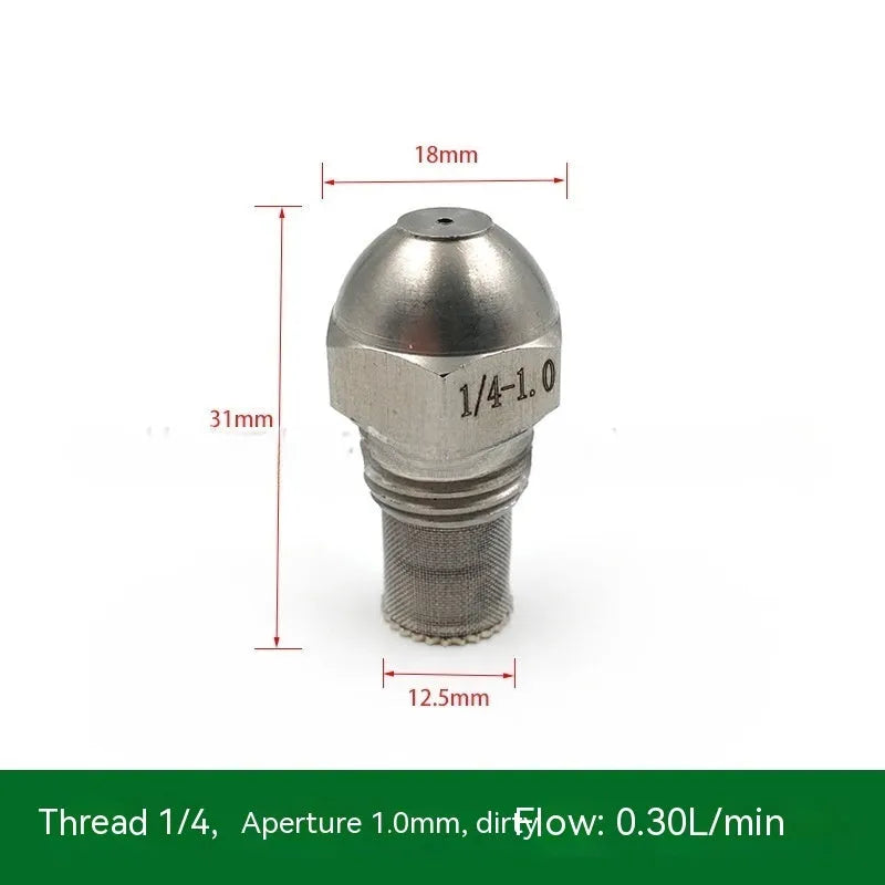 304 stainless steel fine atomization spray nozzle with external thread and filter screen