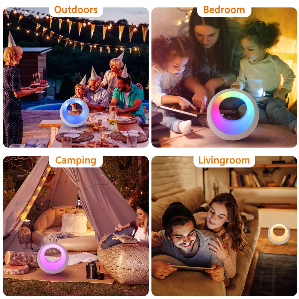 Creative Touch remote control RGB colour changing night lamp with compact dimensions and battery operation