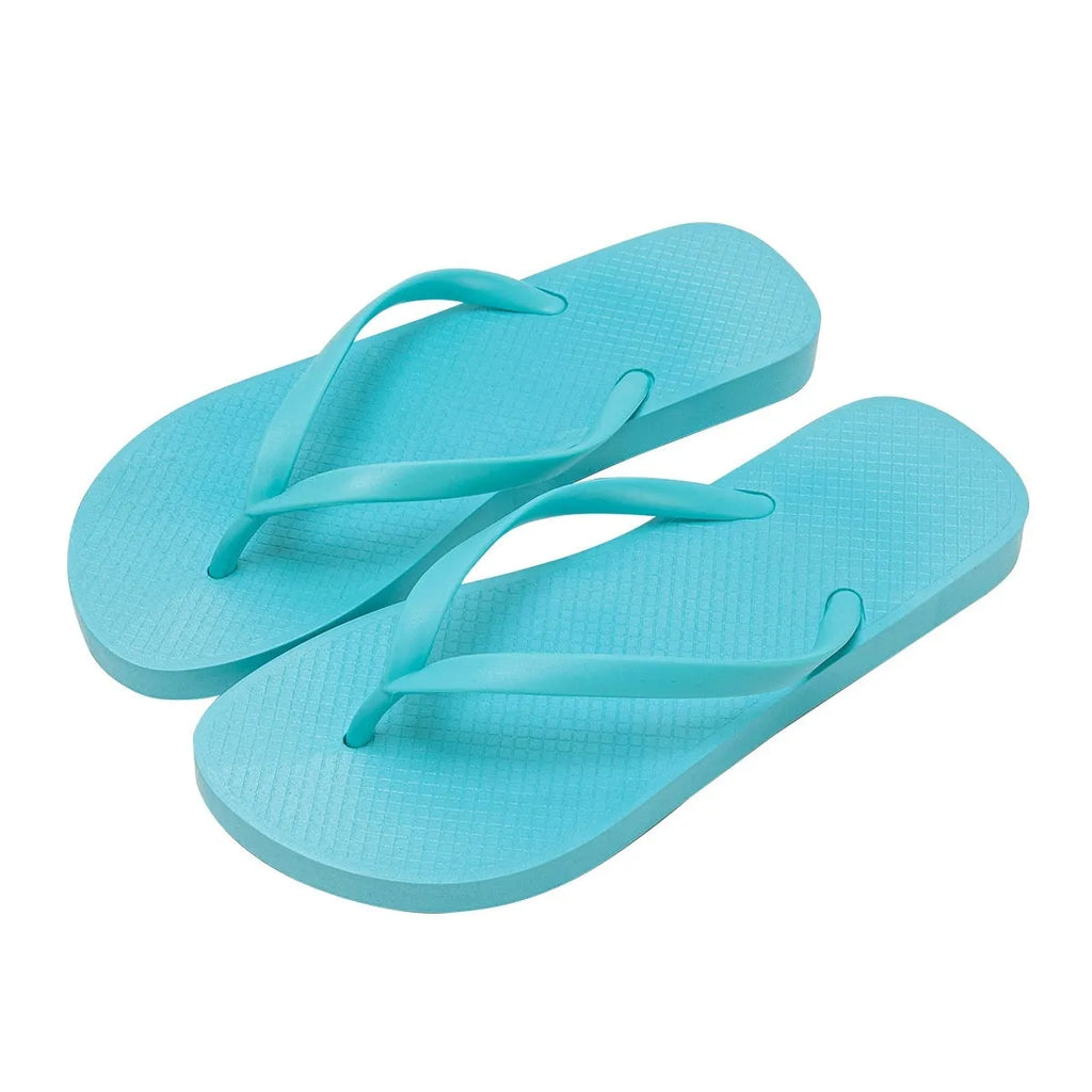 Foldable beach slippers with non-slip PVC sole and hollow-out breathable design in multiple colours