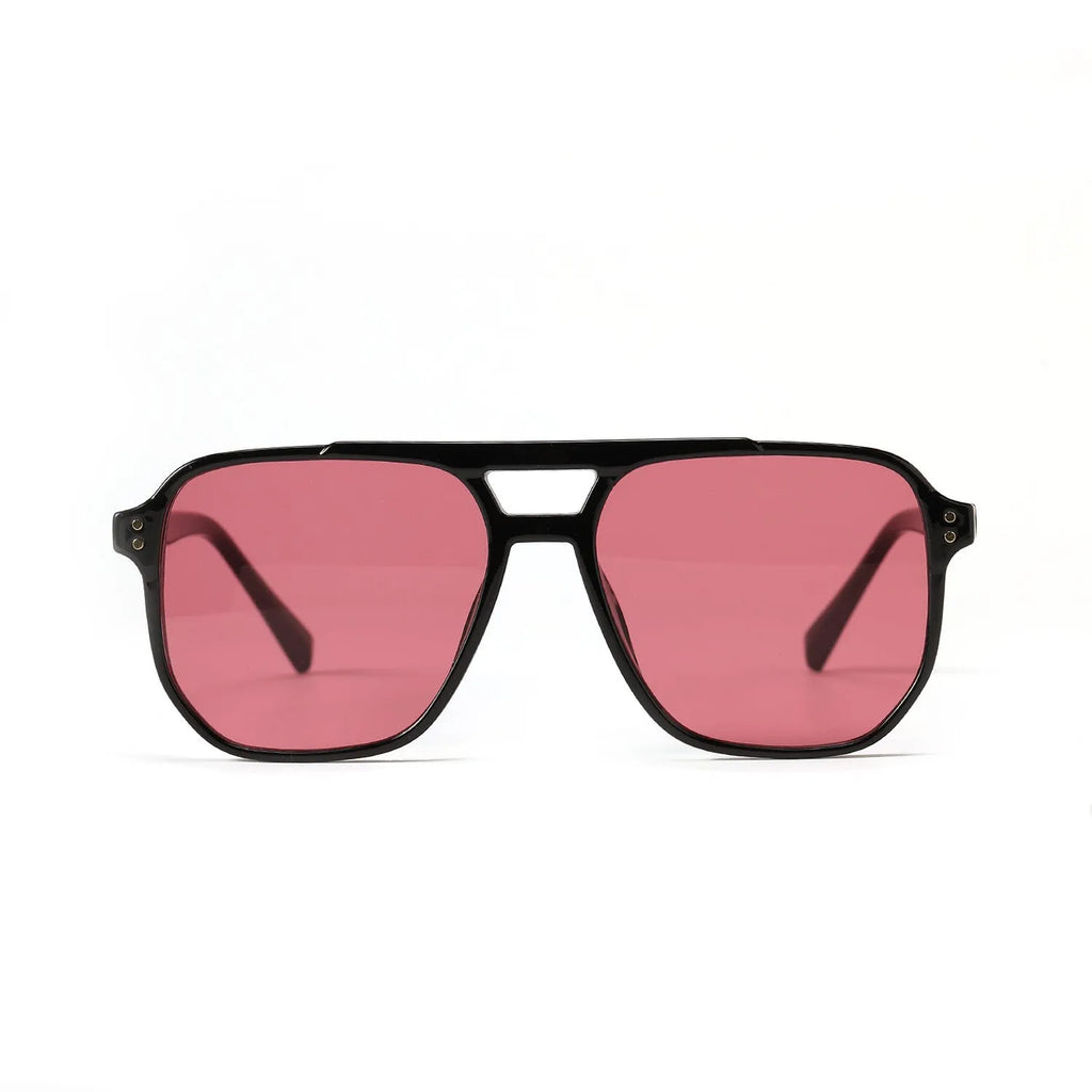 Women's square double beam fashion sunglasses with full frame design in multiple colour options