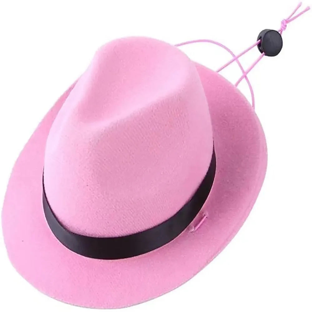 Mini pet sun protection hat in woolen felt with 155cm diameter for small dogs and cats