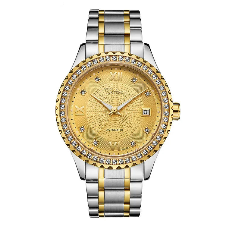 Men's waterproof automatic mechanical watch with luminous hands in business style