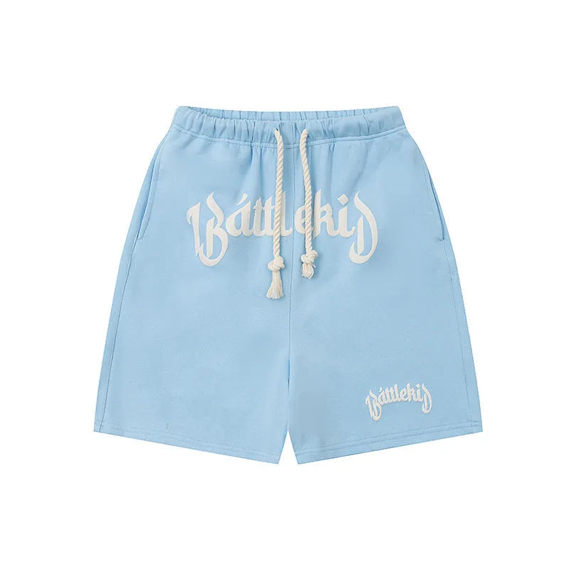 Cotton blended retro cropped sweatpants in street style loose fit on hanger