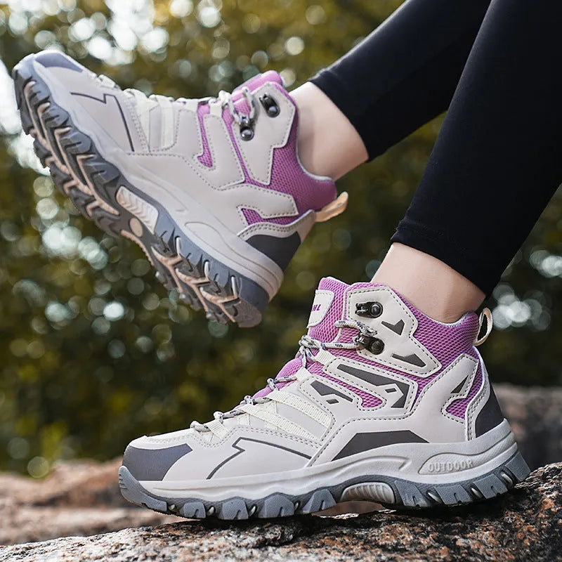 Low-top hiking sneakers with flannel upper and natural rubber outsole in multiple colour options