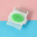 Blue multifunctional pet grooming comb for dogs with floating hair removal and massage features