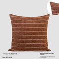 Chinese ancient style square cushion in brown geometric patterns, 45cm size with feather velvet fill.