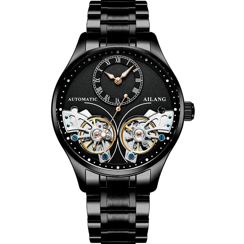 Seiko automatic men's watch with tourbillon and moon phase on titanium case