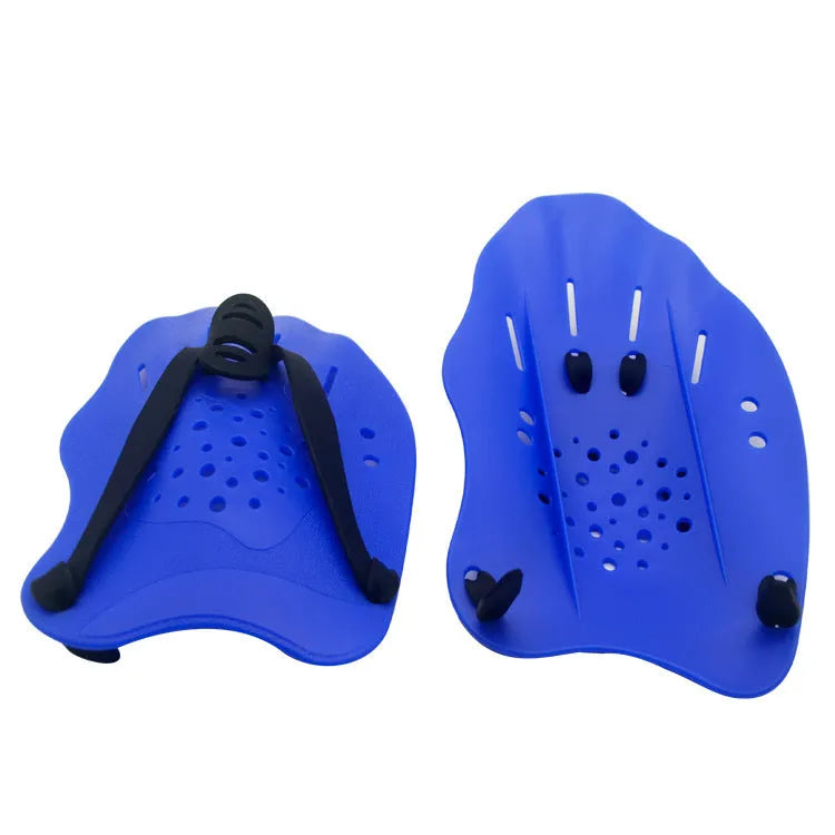 Swimming training hand paddles in multiple colours for freestyle stroke correction