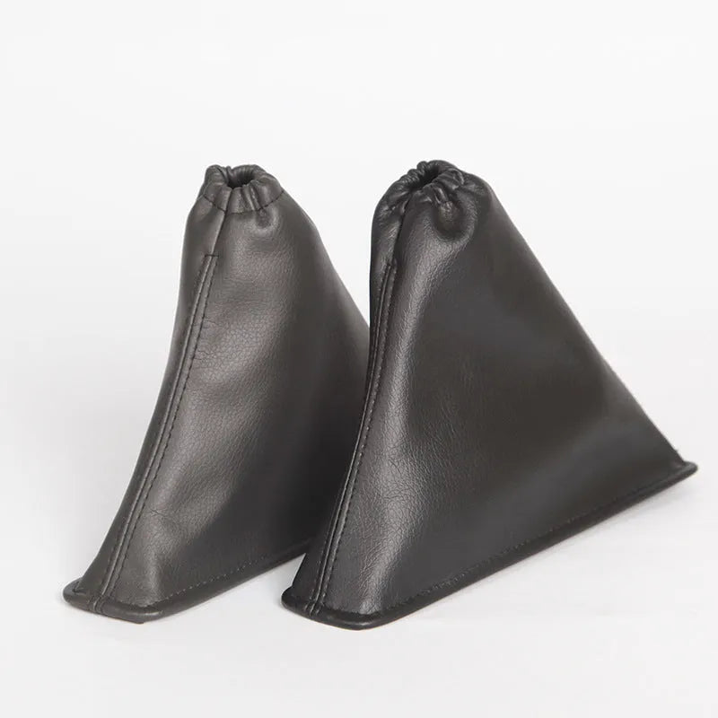 Black leather dust cover for Toyota Corolla gear shift lever.