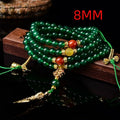 Handcrafted multi-strand bracelet featuring Brazilian natural green agate beads