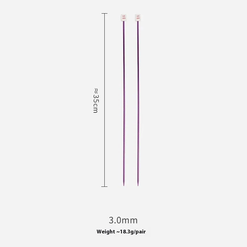 Set of lengthened crochet hooks in various sizes from 2.0mm to 10.0mm, each with a protective end cap.