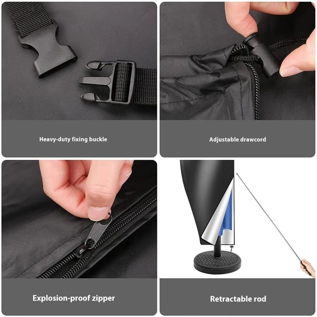 Black waterproof oxford cloth cover for outdoor offset banana umbrella