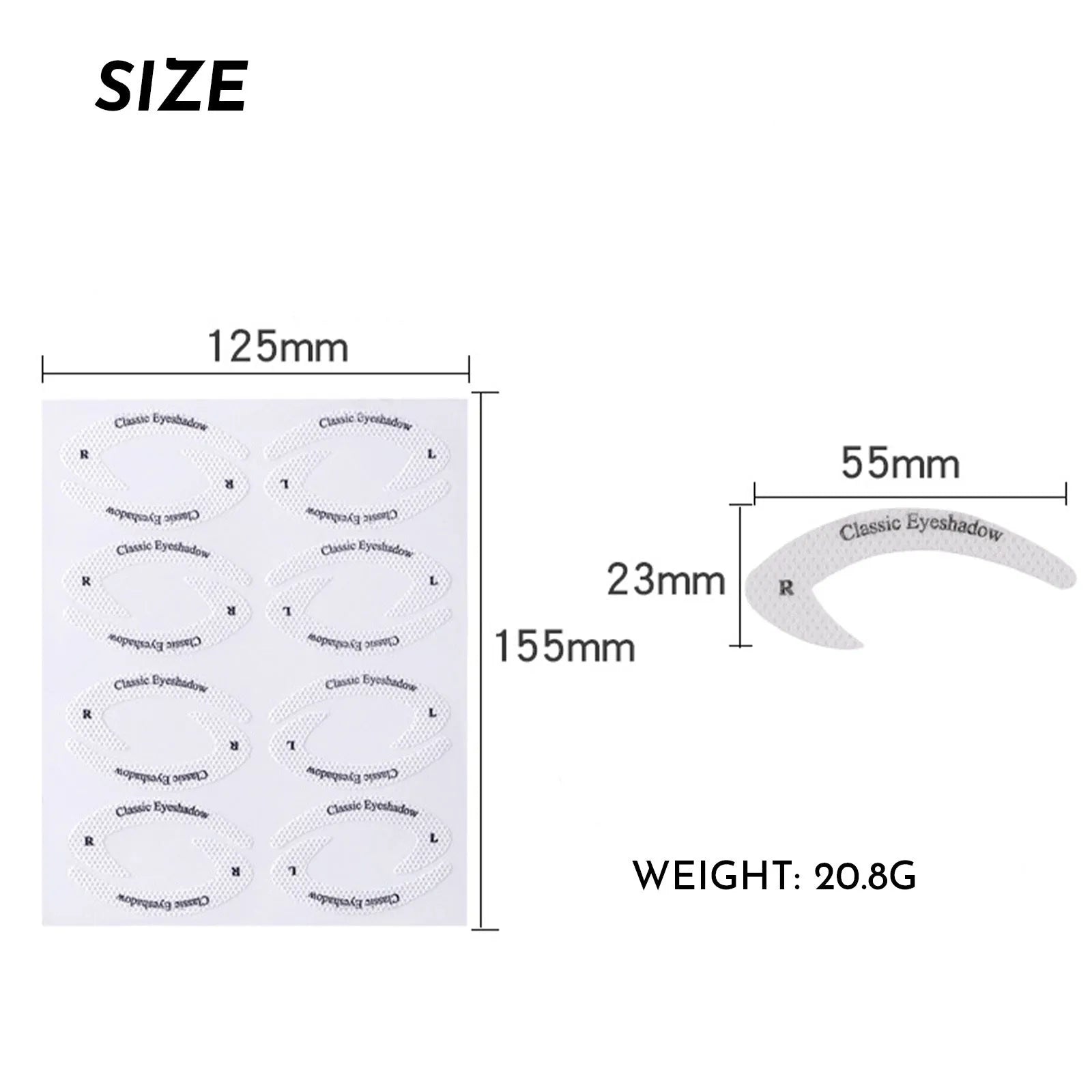 Four reusable flexible eyeliner sticker makeup templates for creating precise eye designs