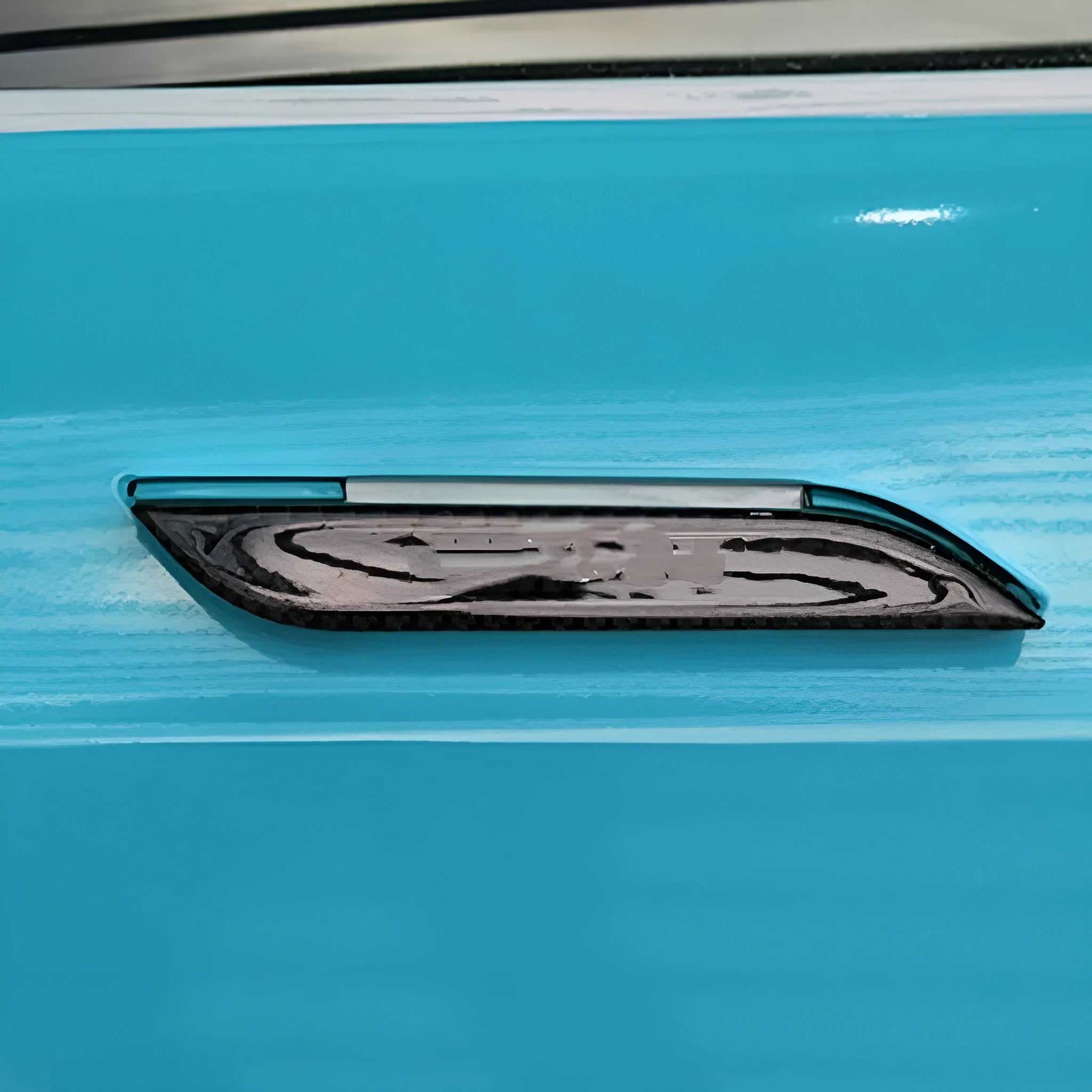 Carbon fibre door handle protection patches for Tesla Model S with self-adhesive backing