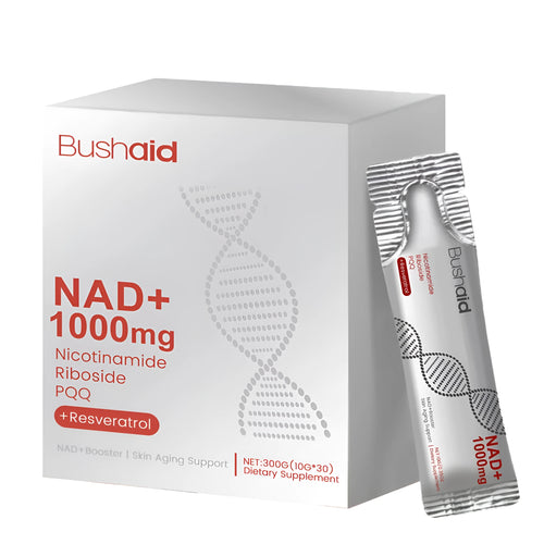 300g bottle of anti aging drink supplement powder with nicotinamide riboside and PQQ