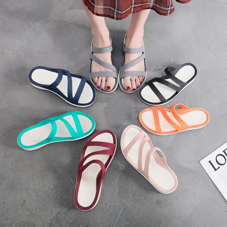Women's casual summer sandals in six colour options with PP upper material