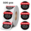 Round PVC self-adhesive sealing sticker roll with colour print 25mm diameter 500 stickers C750