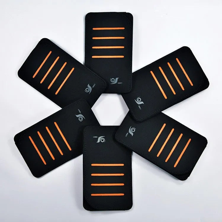 Set of four car sun visor shading panels and a vehicle storage bag.