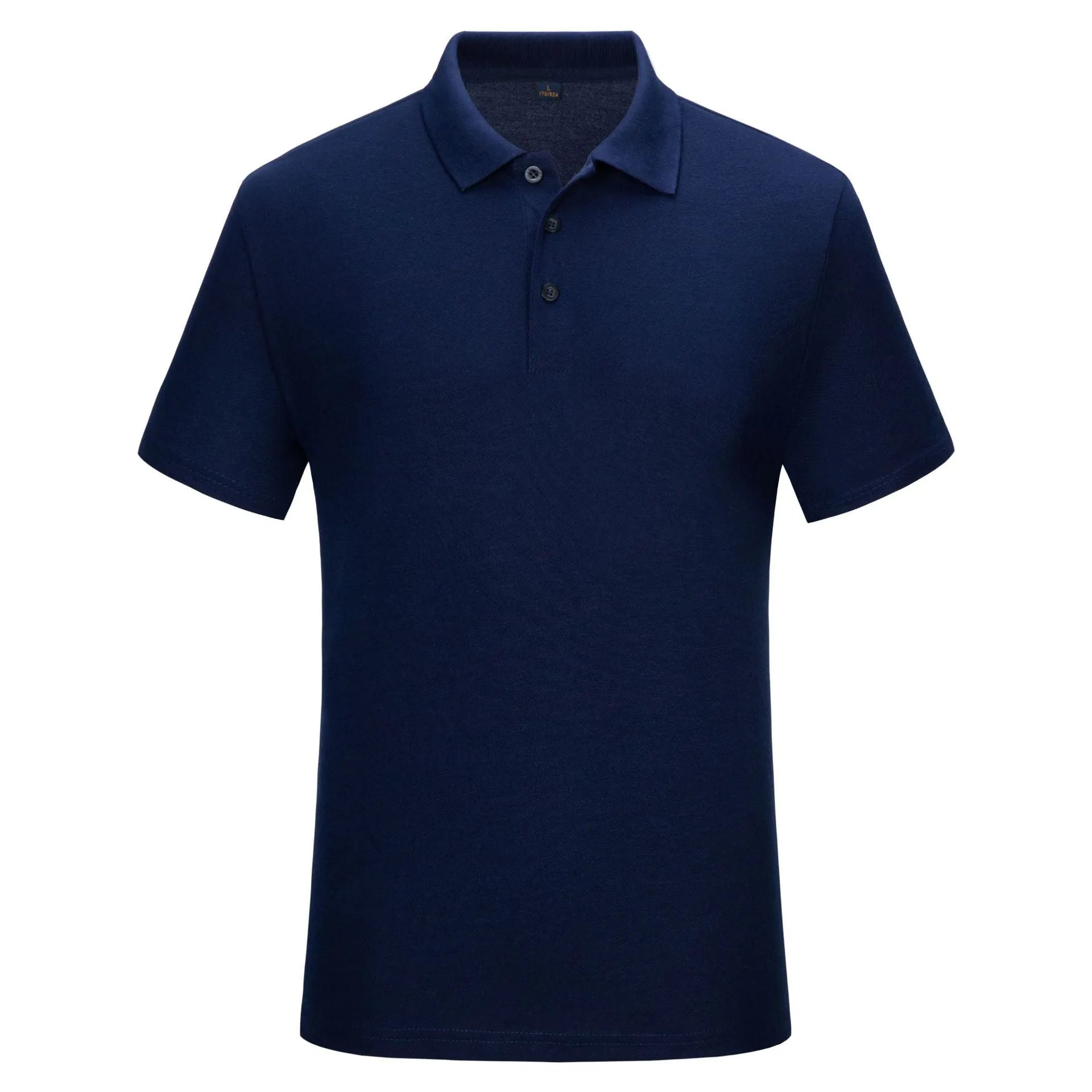 Cotton short sleeve polo shirt in solid colour for office work uniform