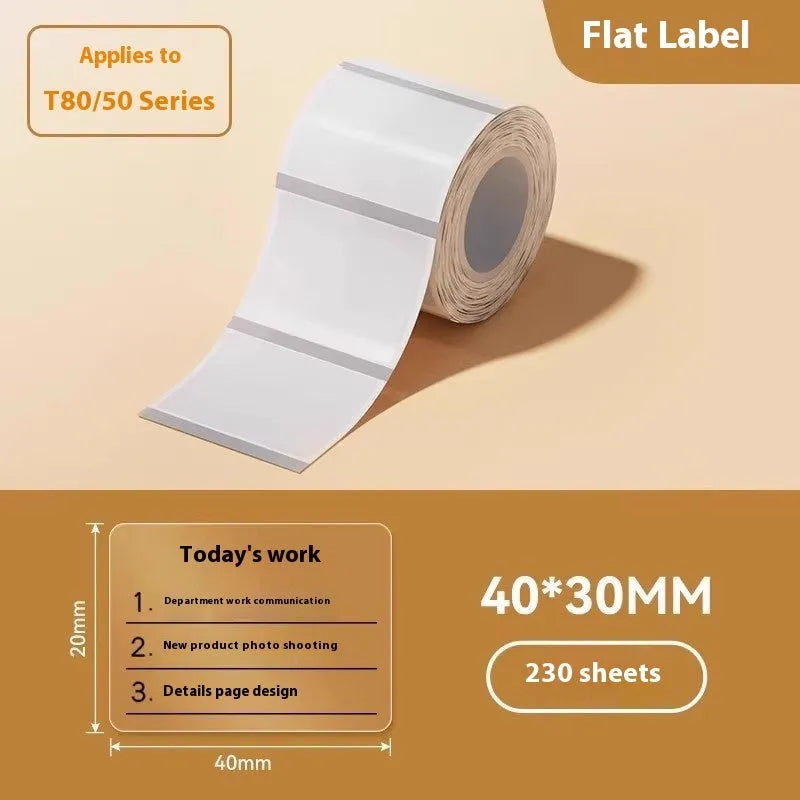 Pack of transparent waterproof adhesive sticker labels in various rectangular and round sizes on a sheet