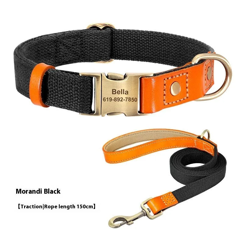 Mo Landi coloured mohair small dog collar and traction rope set for toy breeds