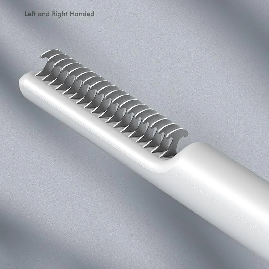 Stainless steel pet dematting comb for dogs with pink handle removing knots from coat