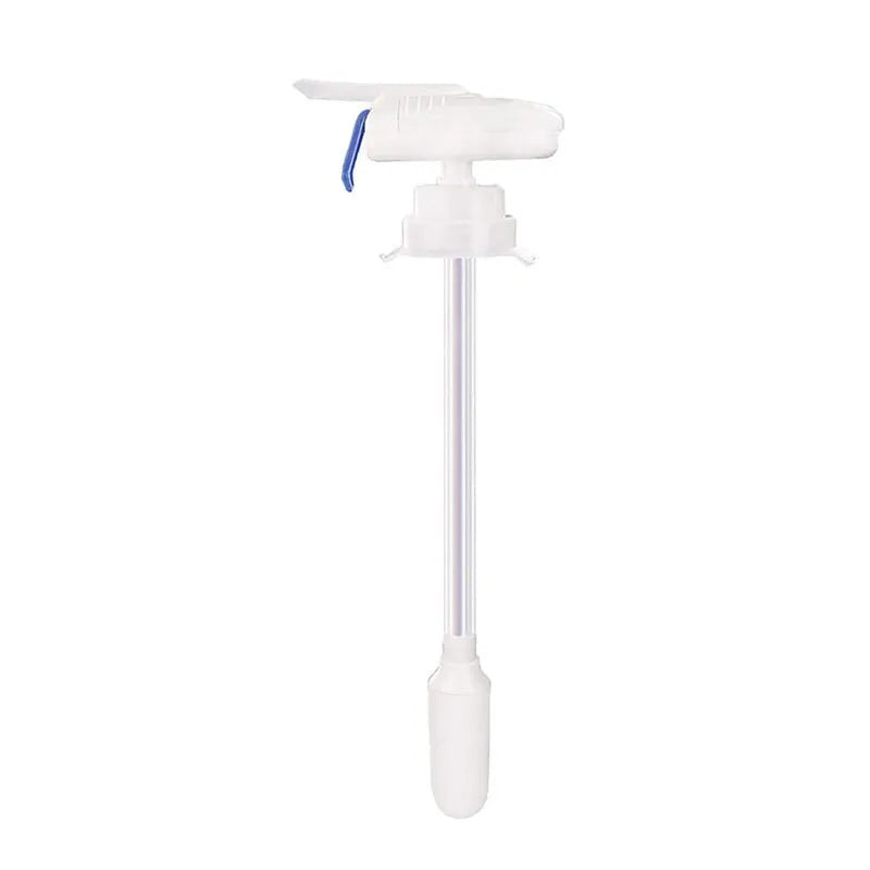 Electric pumping water device for beverages with silicone straw and pressure handle options