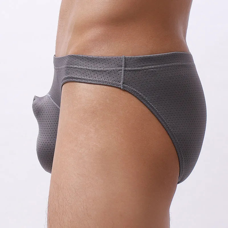 Men's transparent loose fit nylon underwear in colours white blue black grey sky blue