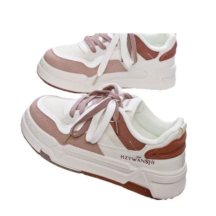 Children's height increasing board shoes with thick rubber sole and cross shoulder strap lace-up design