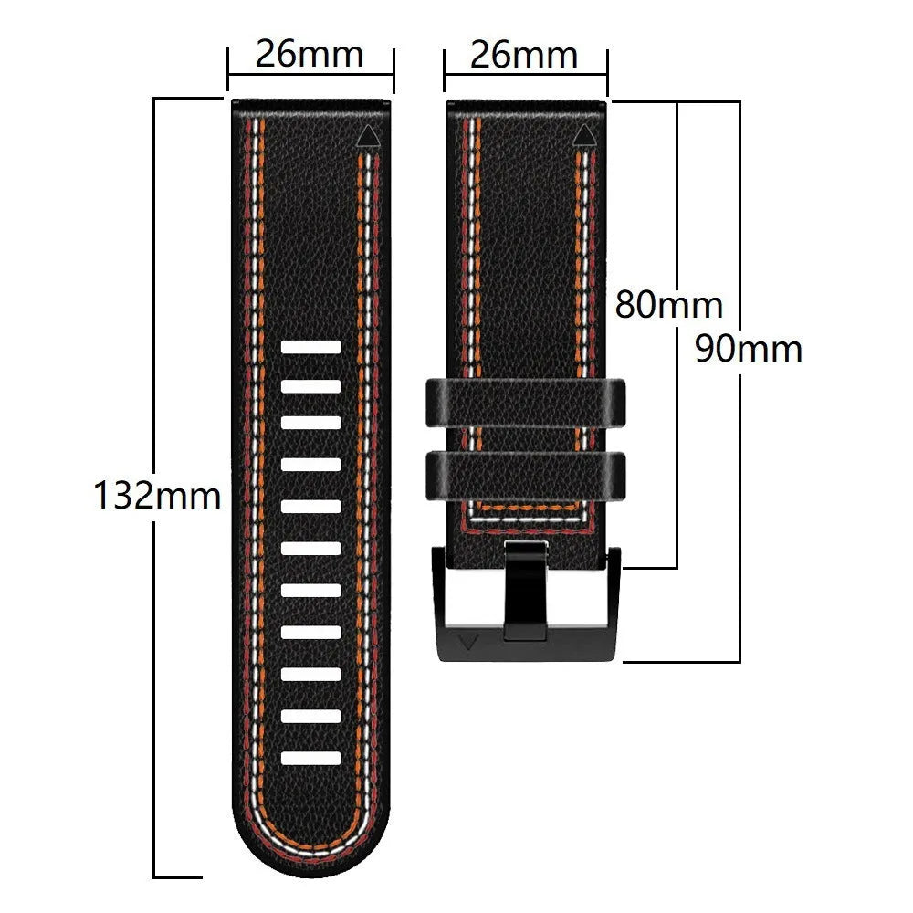 Silicone quick-release watchband for Garmin Fenix smartwatch in black, brown, light brown, or white