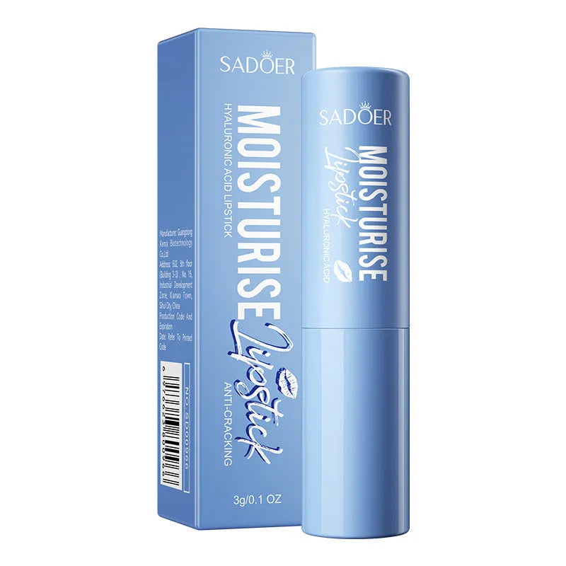 Anti-chapped moisturising lipstick stick in its packaging, showing variant net content options.