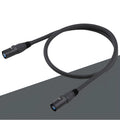 Black CAT6 RJ45 to NE8FF female network extension cable on a white background.