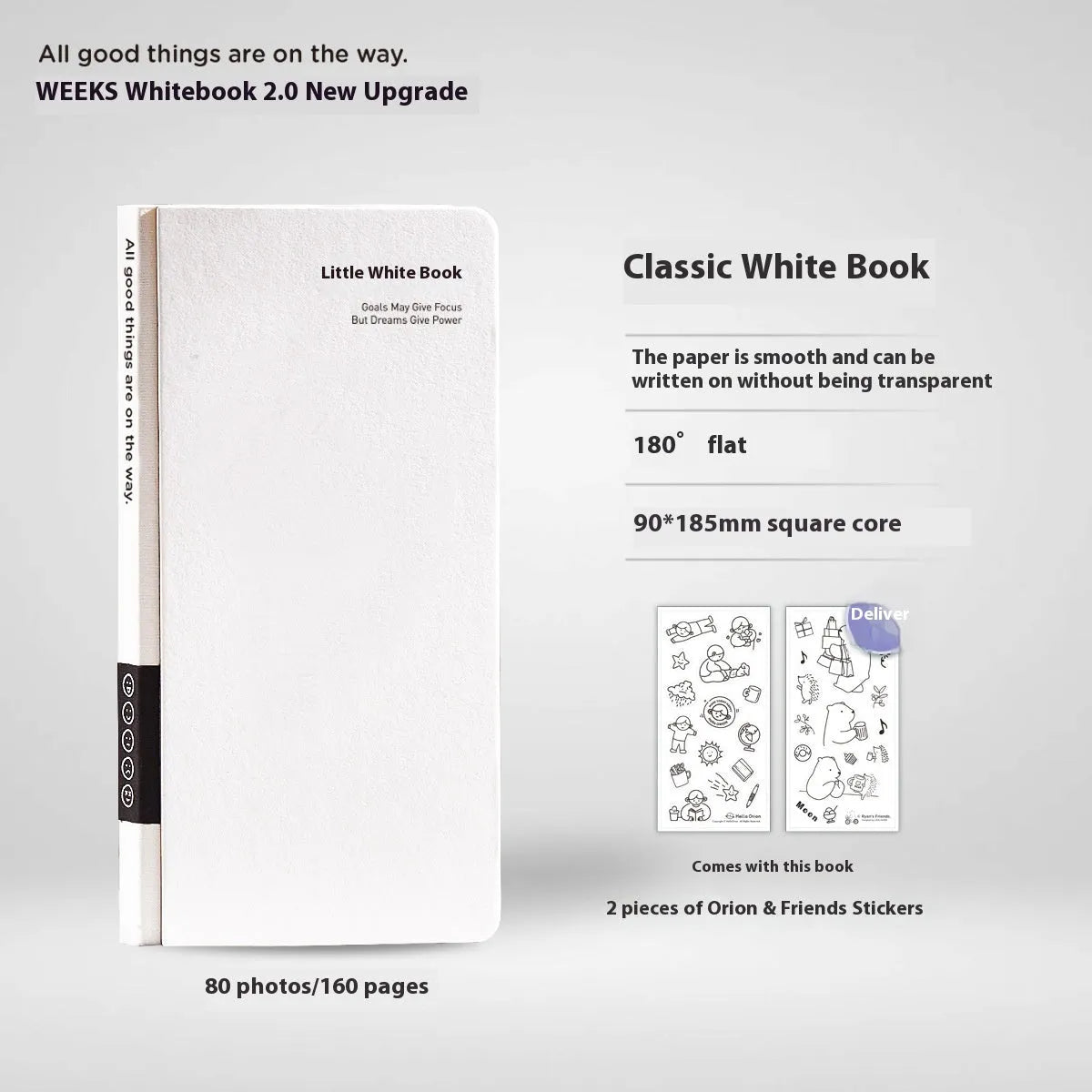 Simple style plaid journal book with paper cover and stickers in packaging
