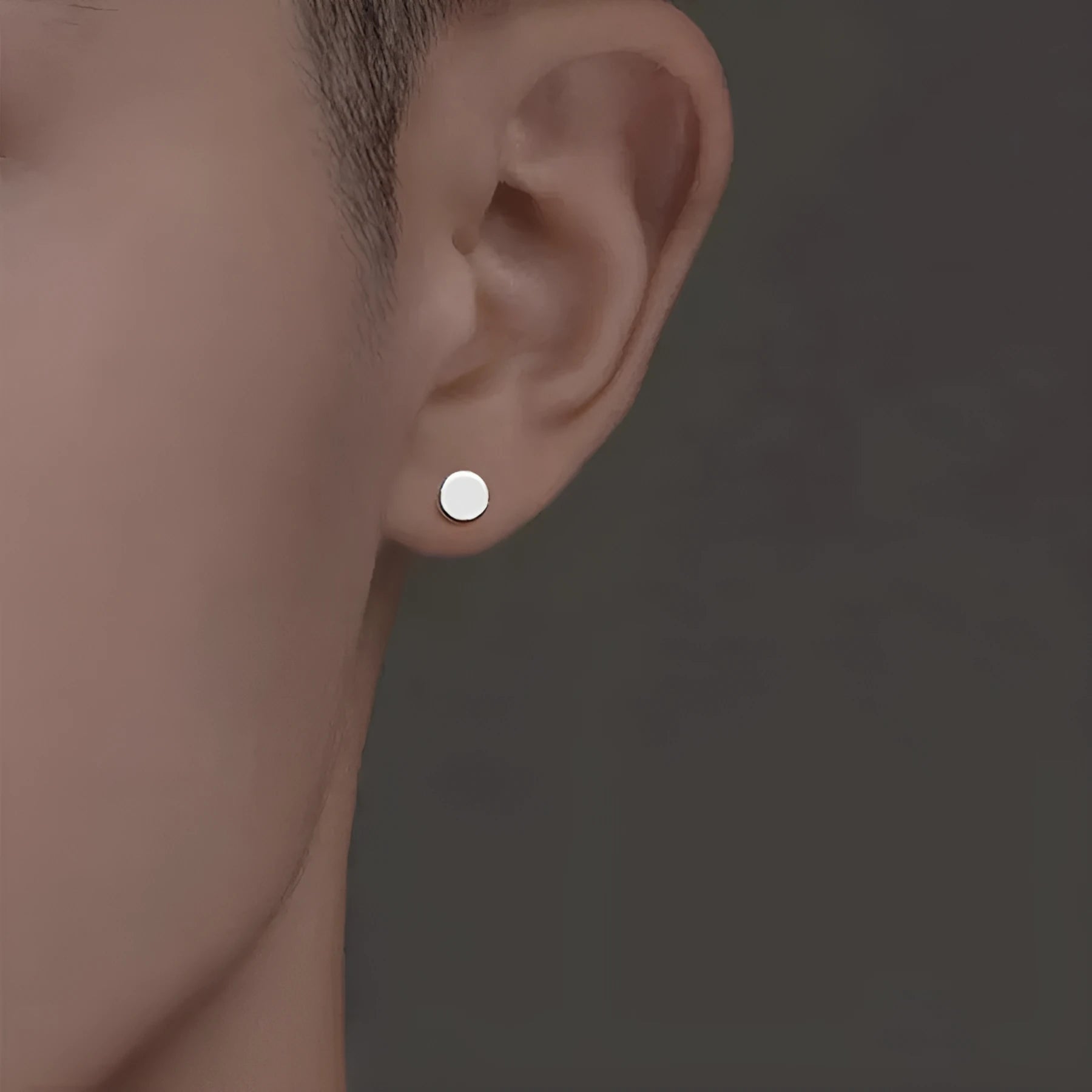 S999 sterling silver flat ear bone studs in silver and black colours, 3mm to 8mm sizes