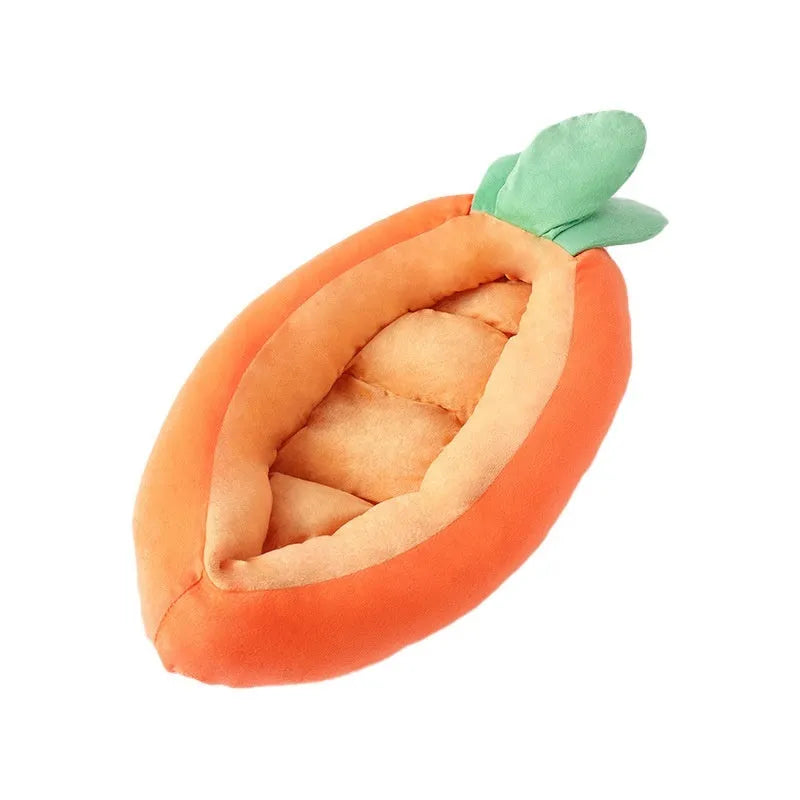 Carrot cartoon pet mattress dog bed with removable washable cover in two size options