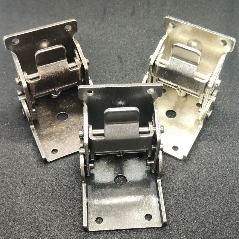 Furniture foot folding hinge with electroplated finish for cabinet doors