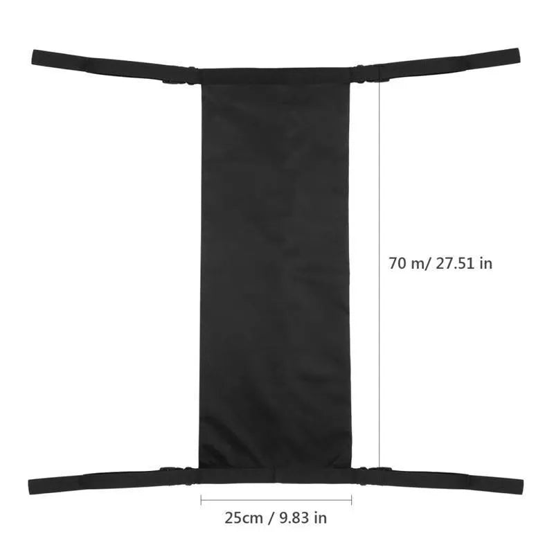 Black cylindrical wheelchair pannier bag for oxygen cylinder transport made from 600D Oxford cloth.